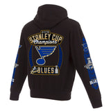 St. Louis Blues JH Design 2019 Stanley Cup Champions Pullover Hoodie - Navy - JH Design