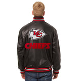 Kansas City Chiefs JH Design Leather Jacket - Black - JH Design