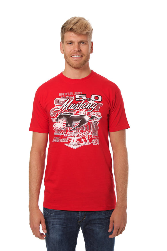 Ford Mustang T-Shirt - Red - J.H. Sports Jackets