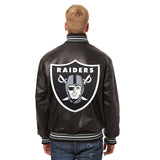 Las Vegas Raiders JH Design Leather Jacket - Black - JH Design
