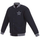 Dallas Cowboys Poly Twill Jacket - Navy - JH Design