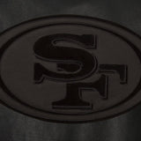 San Francisco 49ers JH Design Tonal All Leather Jacket - Black - JH Design
