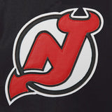 New Jersey Devils Two-Tone Wool and Leather Jacket - Black - JH Design