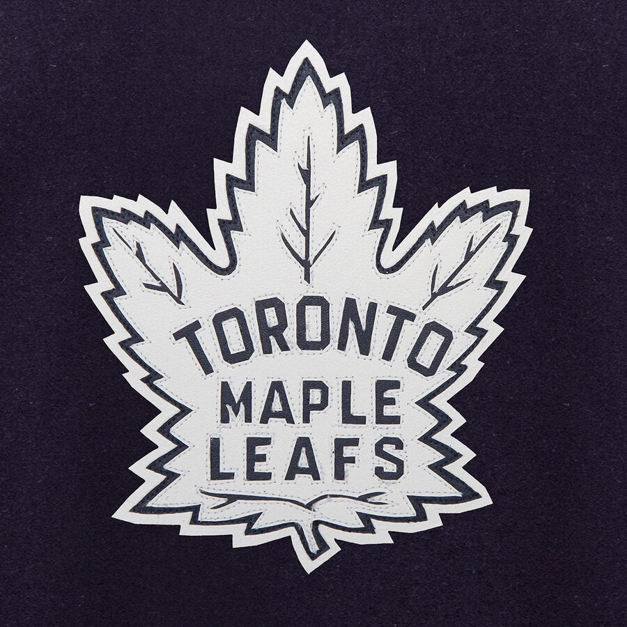 Toronto Maple Leafs Embroidered Wool Jacket - Navy 4X-Large