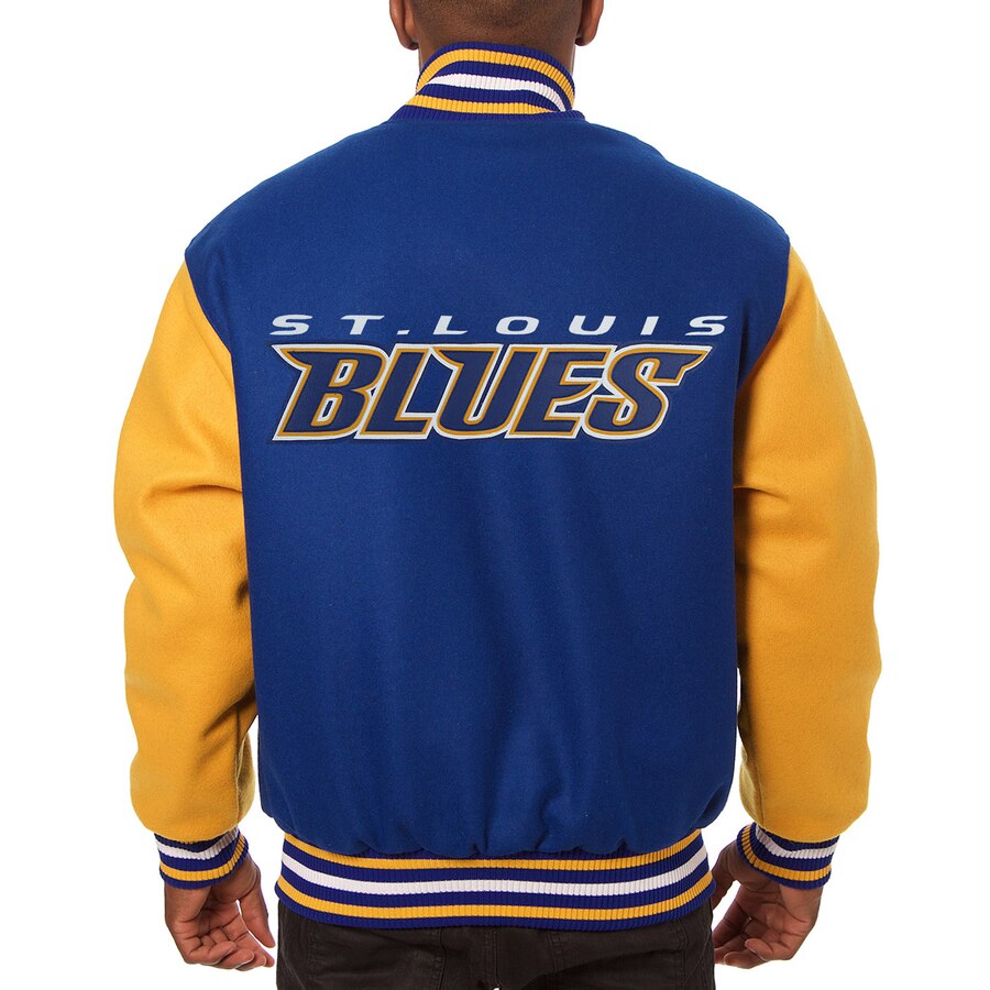 St. Louis Blues JH Design Two-Tone All Wool Jacket - Blue/Gold