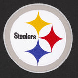 Pittsburgh Steelers Poly Twill Varsity Jacket - Black/Yellow - JH Design