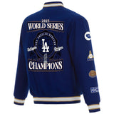 Los Angeles Dodgers JH Design 2025 World Series Champions Reversible Wool Full-Snap Jacket – Royal/Black