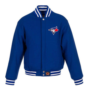 Toronto Blue Jays JH Design Women's Embroidered Logo All-Wool Jacket - Royal