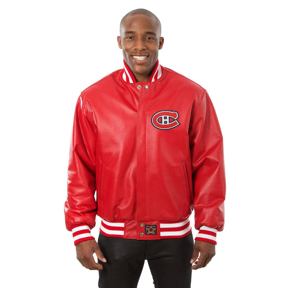 Montreal Canadiens Full Leather Jacket - Red