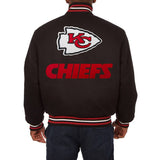 Kansas City Chiefs JH Design Wool Full-Snap Jacket - Black