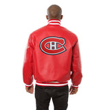 Montreal Canadiens Full Leather Jacket - Red