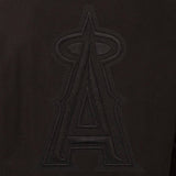 Los Angeles Angels JH Design Women's Embroidered Logo All-Wool Jacket - Black