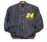 Jeff Gordon Wool & Leather Sleeves Reversible Jacket - Black