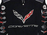 Corvette Racing Embroidered Twill  Jacket - Black