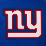 New York Giants JH Design Women's Embroidered Logo All-Wool Jacket - Royal