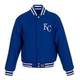 Kansas City Royals JH Design Women's Embroidered Logo All-Wool Jacket - Royal