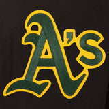 Oakland Athletics JH Design Women's Embroidered Logo All-Wool Jacket - Black