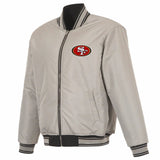 San Francisco 49ers Reversible Full-Zip Flight Jacket - J.H. Sports Jackets