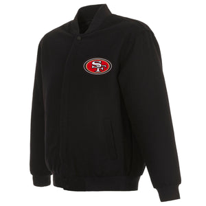 San Francisco 49ers Reversible Wool Jacket - Black