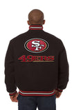 San Francisco 49ers JH Design Wool Handmade Full-Snap Jacket - Black