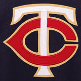 Minnesota Twins JH Design Women's Embroidered Logo All-Wool Jacket - Navy - J.H. Sports Jackets