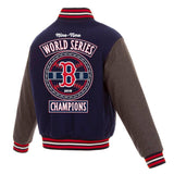 Boston Red Sox JH Design 2018 World Series Champions Wool Reversible Full-Snap Jacket – Navy