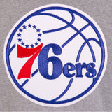 Philadelphia 76ers JH Design Two-Tone Reversible Fleece Jacket - Gray/Royal