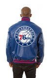 Philadelphia 76ers Full Leather Jacket - Royal