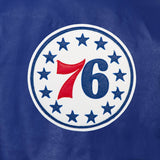 Philadelphia 76ers Full Leather Jacket - Royal