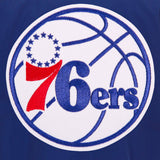 Philadelphia 76ers  JH Design Lightweight Nylon Bomber Jacket – Royal