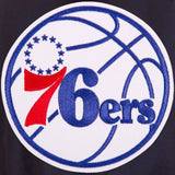 Philadelphia 76ers Two-Tone Reversible Fleece Hooded Jacket - Navy/Red