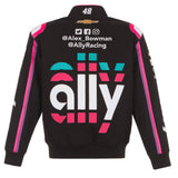 Nascar Alex Bowman JH Design Black Ally Uniform Full-Snap Jacket