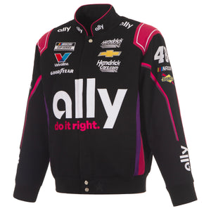 2025 Alex Bowman Ally Black Uniform Full-Snap Jacket-Black