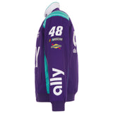 Alex Bowman JH Design 2026 Ally Full-Snap Twill Racing Jacket – Purple - J.H. Sports Jackets