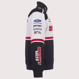 Austin Cindric JH Design 2026 Discount Tire Full-Snap Twill Racing Jacket – White/Black - J.H. Sports Jackets
