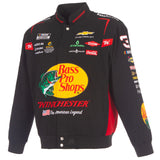 Austin Dillon JH Design 2026 Bass Pro Shops Uniform Full-Snap Jacket-Black - J.H. Sports Jackets
