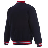 Los Angeles Angels Reversible Wool Jacket With Embroidered Logos JH Design - Navy