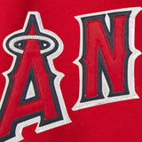 Los Angeles Angels Domestic Two-Tone Handmade Wool and Leather Jacket-Red/White