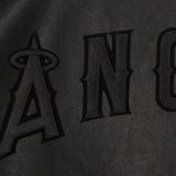 Los Angeles Angels Full Leather Jacket - Black/Black