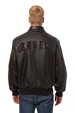 Los Angeles Angels Full Leather Jacket - Black/Black