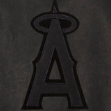 Los Angeles Angels Full Leather Jacket - Black/Black