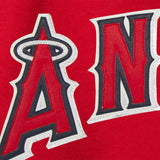 Los Angeles Angels Two-Tone Wool Jacket w/ Handcrafted Leather Logos - Red/Gray