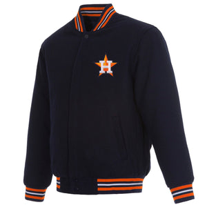 Houston Astros Reversible Wool Jacket - Navy