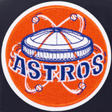 Houston Astros Lightweight Nylon Bomber Jacket-Black-Vintage Logo