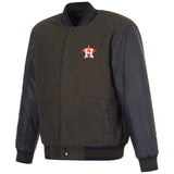 Houston Astros Reversible Wool and Leather Jacket