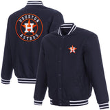 Houston Astros Poly-Twill Jacket-Navy - J.H. Sports Jackets