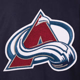 NHL Colorado Avalanche Reversible Wool Jacket Embroidered Logos - JH Design  - Navy