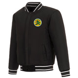 Oakland Athletics Reversible Wool Jacket - Black, Vintage Logos