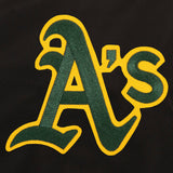 Oakland Athletics JH Design Lightweight Nylon Bomber Jacket – Black