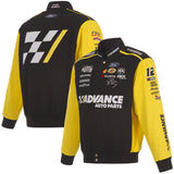 Ryan Blaney JH Design 2026 Advance Auto Parts Uniform Full-Snap Jacket-Black - J.H. Sports Jackets